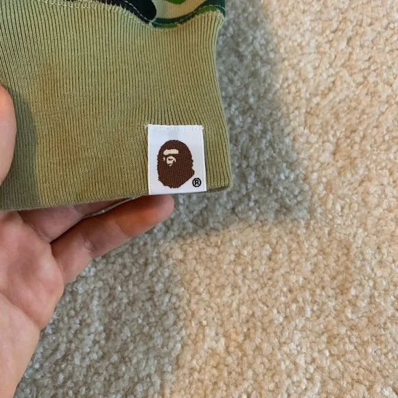 Bape Green Camo Shark Zip-Up Hoodie